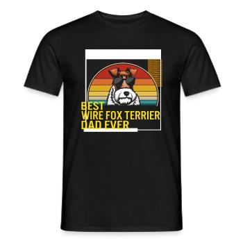 Meilleur T-shirt Wire Fox Terrier Dad Ever - T-shirt homme - noir - Devant - AI Model Male 178 light (178cm)