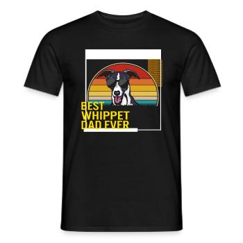 Bestes Whippet Dad Ever T-Shirt - Männer T-Shirt - Schwarz - Vorne - AI Model Male 178 light (178cm)