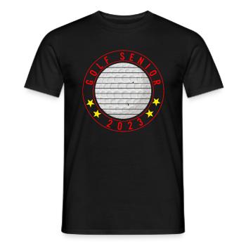 Golf Senior 2023 T-Shirt - Männer T-Shirt - Schwarz - Vorne - AI Model Male 178 light (178cm)