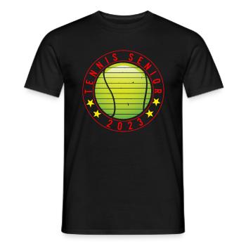 Tennis Senior 2023 T-Shirt - Männer T-Shirt - Schwarz - Vorne - AI Model Male 178 light (178cm)