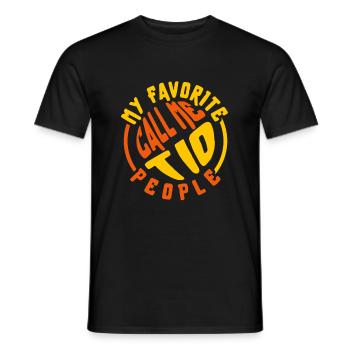 Uncle Shirt Shirt, My Favorite People Call Me Tio - Men's T-Shirt - black - Front - AI Model Male 178 light (178cm)