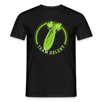 Celery Vegetable Shirt, Team Celery Tee, - Men's T-Shirt - black - Front - AI Model Male 178 light (178cm)