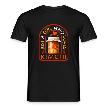 Nur ein Mädchen, das Kimchi Shirt, Vintage liebt - Männer T-Shirt - Schwarz - Vorne - AI Model Male 178 light (178cm)