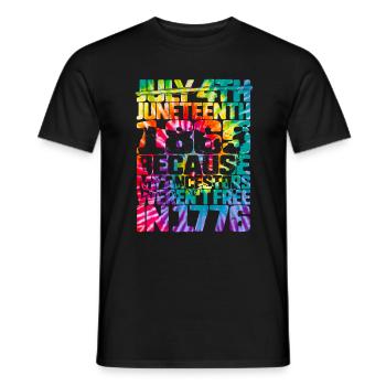 Juneteenth Day Meine Vorfahren waren 1776 nicht frei - Männer T-Shirt - Schwarz - Vorne - AI Model Male 178 light (178cm)