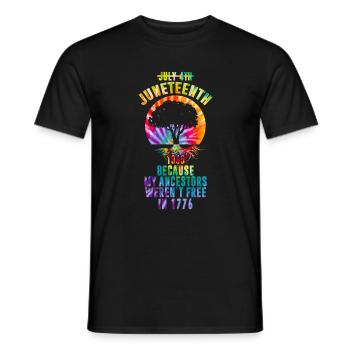 Juneteenth Day Meine Vorfahren waren 1776 nicht frei - Männer T-Shirt - Schwarz - Vorne - AI Model Male 178 light (178cm)