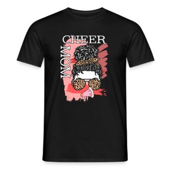 Maman Chemise, Cheer Maman Léopard Lunettes de soleil Mégaphone - T-shirt homme - noir - Devant - AI Model Male 178 light (178cm)