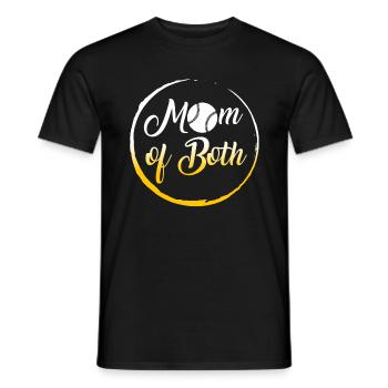 Baseball-Shirt, Mutter von beiden Baseball Softball, - Männer T-Shirt - Schwarz - Vorne - AI Model Male 178 light (178cm)