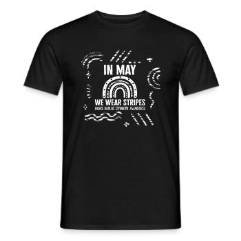 In May We Wear Stripes Ehlers Danlos Syndrome - Men's T-Shirt - black - Front - AI Model Male 178 light (178cm)