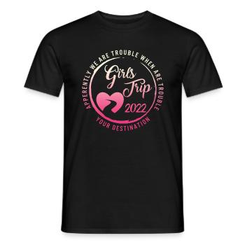 Chemise Girls Trip 2022, nous sommes des problèmes quand nous sommes - T-shirt homme - noir - Devant - AI Model Male 178 light (178cm)