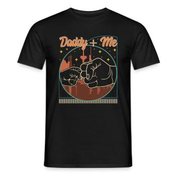 Daddy Plus Me Bond Vintage Shirt, Vatertag - Männer T-Shirt - Schwarz - Vorne - AI Model Male 178 light (178cm)