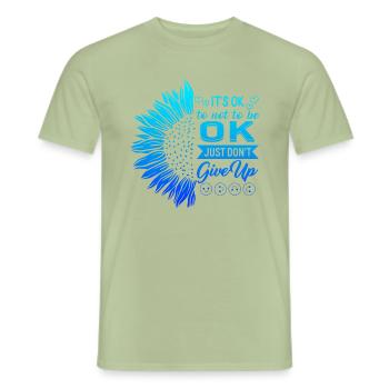 Positivity Shirt, Mental Health Awareness It's - Men's T-Shirt - sage - Front - AI Model Male 178 light (178cm)