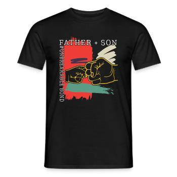 Vater plus Sohn Unzerbrechliches Bondshirt, Vaters - Männer T-Shirt - Schwarz - Vorne - AI Model Male 178 light (178cm)