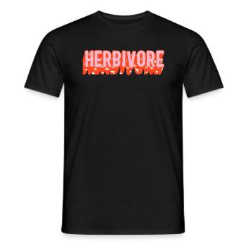 Herbivore Shirt, Vegetables Tee, Vegan Eating - Men's T-Shirt - black - Front - AI Model Male 178 light (178cm)