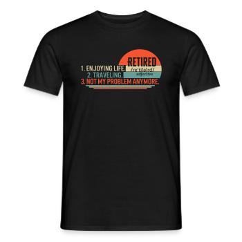 Pensioniertes Adjektiv Definition Hemd, Vintage Funny - Männer T-Shirt - Schwarz - Vorne - AI Model Male 178 light (178cm)