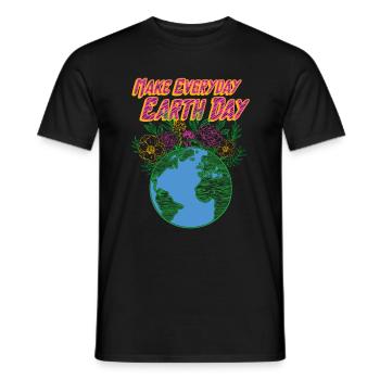 Chemise environnementale du Jour de la Terre, Make Everyday - T-shirt homme - noir - Devant - AI Model Male 178 light (178cm)