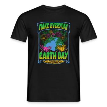 Chemise environnementale du Jour de la Terre, Make Everyday - T-shirt homme - noir - Devant - AI Model Male 178 light (178cm)
