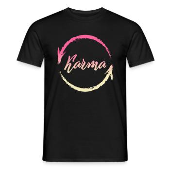 Chemise Karma, Buddha Yoga Tee, Vintage Karma - T-shirt homme - noir - Devant - AI Model Male 178 light (178cm)