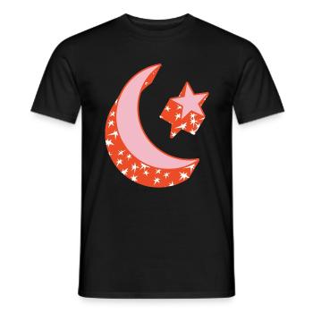 Islam Symbol Shirt, muslimisches betendes Geschenk Vintage - Männer T-Shirt - Schwarz - Vorne - AI Model Male 178 light (178cm)