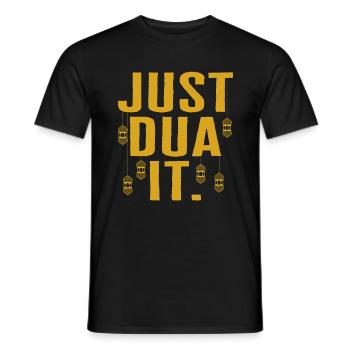 Just Dua It Shirt, Musulman Amour Prière Cadeau Bébé - T-shirt homme - noir - Devant - AI Model Male 178 light (178cm)