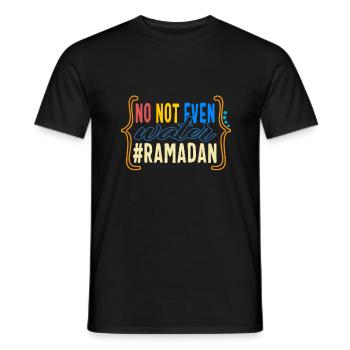 Ramadan-Hemd, nicht einmal Wasser, muslimisches Fasten - Männer T-Shirt - Schwarz - Vorne - AI Model Male 178 light (178cm)