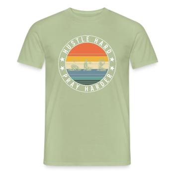Ramadan Shirt, No Not Even Water Muslim Fasting - Men's T-Shirt - sage - Front - AI Model Male 178 light (178cm)