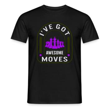 Chess Lover Shirt, I've Got Awesome Moves Chess - Men's T-Shirt - black - Front - AI Model Male 178 light (178cm)