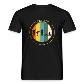 Chemise Salah, tee-shirt cadeau de prière musulmane, arabe - T-shirt homme - noir - Devant - AI Model Male 178 light (178cm)