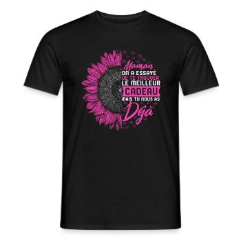 Maman On A Essaye De Te Trouver Le Meilleur - Men's T-Shirt - black - Front - AI Model Male 178 light (178cm)