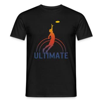 Frisbee Shirt, Ultimate Frisbee Tee, Flying Disc - Männer T-Shirt - Schwarz - Vorne - AI Model Male 178 light (178cm)