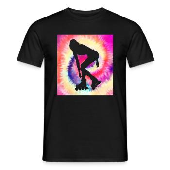 Rollerblades Shirt, Funny Rollerblading Girl - Men's T-Shirt - black - Front - AI Model Male 178 light (178cm)