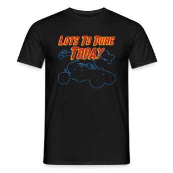 Beach Racing Shirt, Lots Of Dune Today, Sand Dune - Men's T-Shirt - black - Front - AI Model Male 178 light (178cm)