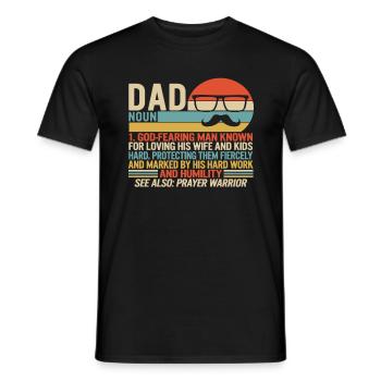 Papa Noun Définition Chemise, Lunettes Moustache Mignon - T-shirt homme - noir - Devant - AI Model Male 178 light (178cm)