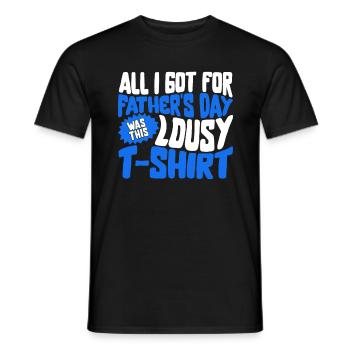 Chemise de fête des pères, t-shirt moche et drôle pour les pères - T-shirt homme - noir - Devant - AI Model Male 178 light (178cm)