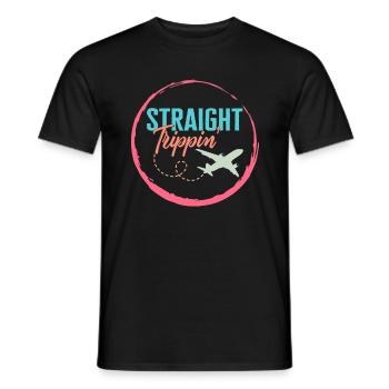 Straight Trippin Shirt, Vacation Mode Funny - Men's T-Shirt - black - Front - AI Model Male 178 light (178cm)