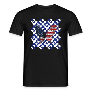 Independence Day Shirt, Freedom America Flagge Cool - Männer T-Shirt - Schwarz - Vorne - AI Model Male 178 light (178cm)
