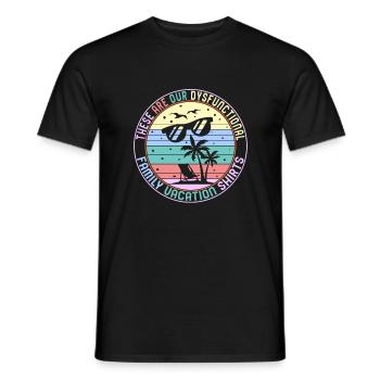 Chemise de vacances en famille, Famille dysfonctionnelle Drôle - T-shirt homme - noir - Devant - AI Model Male 178 light (178cm)