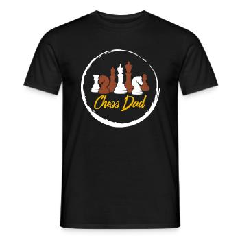 Schachhemd, Schachvater Vatertagsgeschenk Schach - Männer T-Shirt - Schwarz - Vorne - AI Model Male 178 light (178cm)