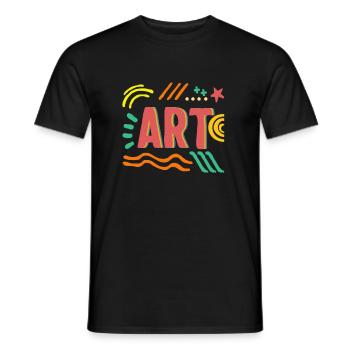 Chemise d’art, Amateur de sport d’art, Cadeau de professeur d’art, Art - T-shirt homme - noir - Devant - AI Model Male 178 light (178cm)