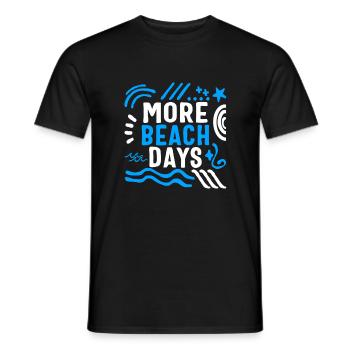 Summer Shirt, More Beach Days Family Vacation - Men's T-Shirt - black - Front - AI Model Male 178 light (178cm)