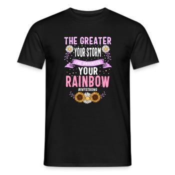 Chemise de FIV, plus votre tempête est grande, plus elle est lumineuse - T-shirt homme - noir - Devant - AI Model Male 178 light (178cm)