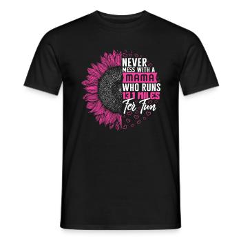 Runner Shirt, leg dich nie mit Mama an, die 13.1 läuft - Männer T-Shirt - Schwarz - Vorne - AI Model Male 178 light (178cm)