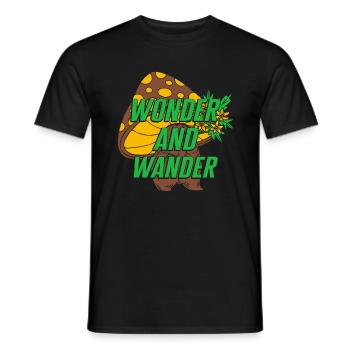 Chemise Fungi, Wonder And Wander Tee, Funny Healthy - T-shirt homme - noir - Devant - AI Model Male 178 light (178cm)