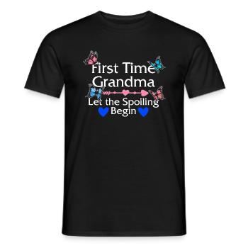 Grand-mère pour la première fois Let The Spoiling Begin Shirt, - T-shirt homme - noir - Devant - AI Model Male 178 light (178cm)