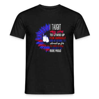Proud Military Mom And Dad Shirt, Dog Tag - Men's T-Shirt - black - Front - AI Model Male 178 light (178cm)