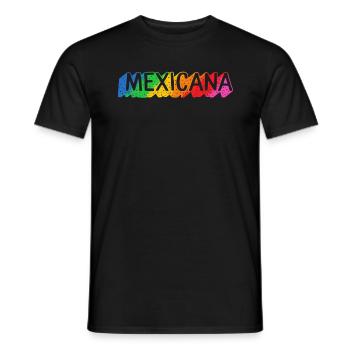 Chemise Mexicana, cadeau femme Latina pour la mère - T-shirt homme - noir - Devant - AI Model Male 178 light (178cm)