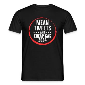 Mean Tweets And Cheap Gas 2024 Shirt, Président - T-shirt homme - noir - Devant - AI Model Male 178 light (178cm)