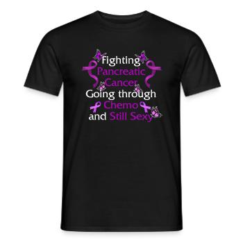 Pancreatic Cancer Shirt, Going Through Chemo - Men's T-Shirt - black - Front - AI Model Male 178 light (178cm)