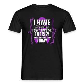 Lupus Awareness Shirt, ich habe Lupus Purple Ribbon - Männer T-Shirt - Schwarz - Vorne - AI Model Male 178 light (178cm)