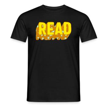 Chemise de lecture, Tee de lecture, Livre drôle Nerd Book - T-shirt homme - noir - Devant - AI Model Male 178 light (178cm)
