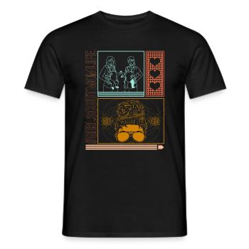 Mom Shirt, Girl Scout Mom Life Messy Bun Tee, - Men's T-Shirt - black - Front - AI Model Male 178 light (178cm)
